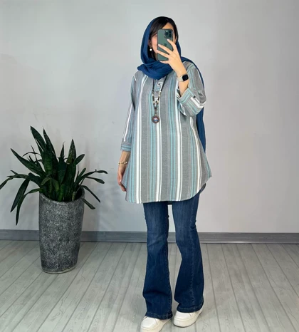 مانتو راه راه تام(ایراد دار)