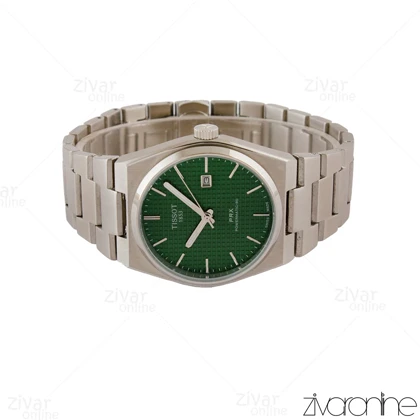 ساعت تیسوت مردانه PRX نقره ای صفحه سبز 105143