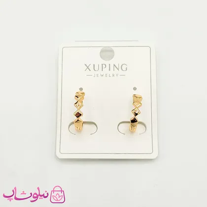 گوشواره حلقه‌ای ژوپینگ طرح لوزی
