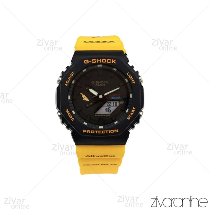 ساعت جی شاک GA2100 مردانه چند موتوره زرد مشکی 105811