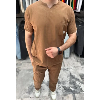 ست مراکشی لینن یقه کوبایی