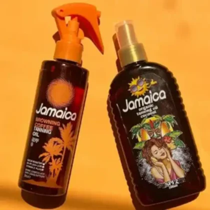 روغن برنزه‌کننده بدن جامائیکا مدل Browning Coffee Tanning Oil حاوی عصاره قهوه با SPF 8