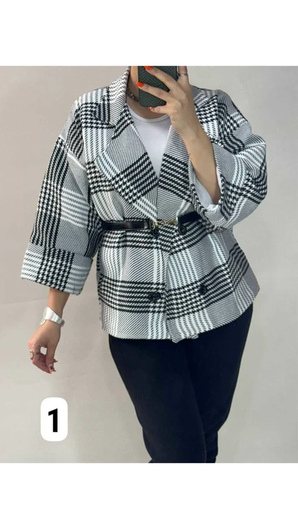 کت باکسی چهارخونه 66280