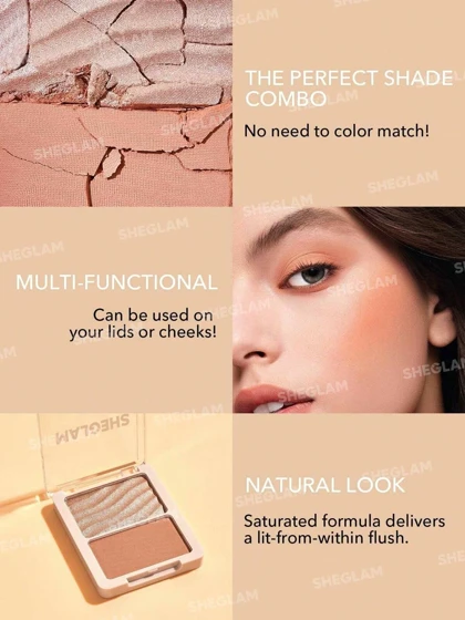 هایلایتر و رژگونه شیگلم مدل Glam Hybrid Highlighter and Blush