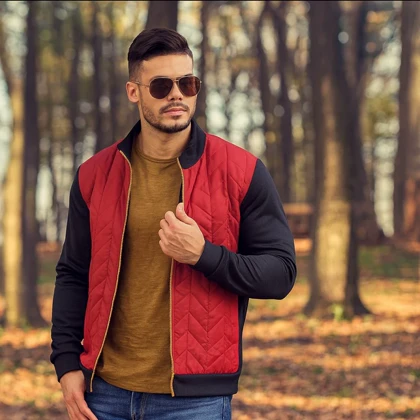 کاپشن مردانه قرمز مدل Homan