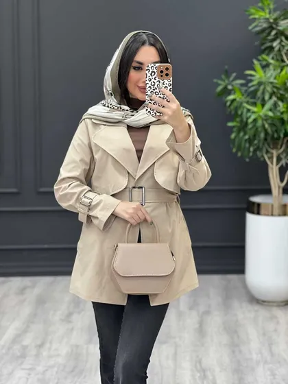 بارانی کمردار آستین سگک