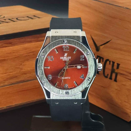 ساعت مچی مردانه هابلوت ژنو HUBLOT تاریخ دار با قفل پروانه ای هابلوت