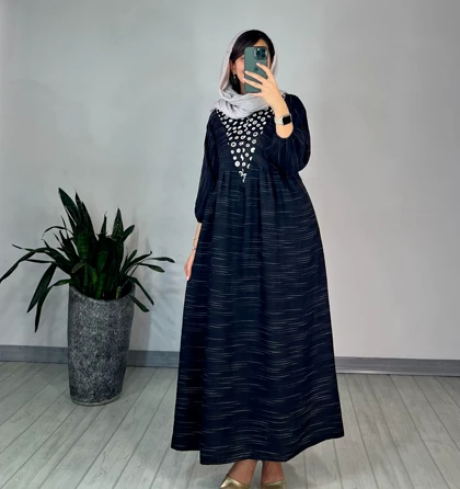 مانتو بلند نیلگون