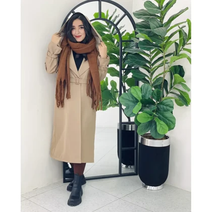 بارانی بلند مدل کایلین آستردار