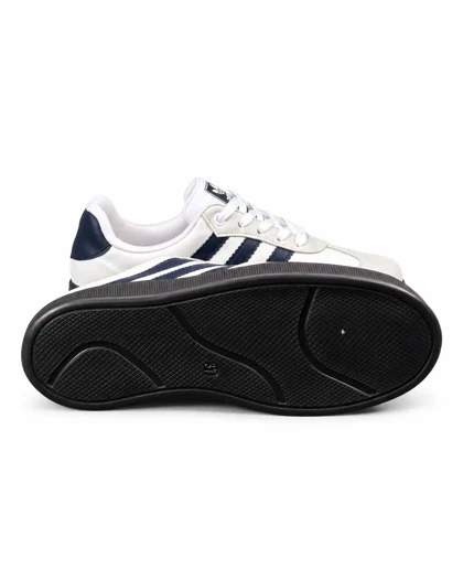 کفش کتانی زنانه مدل ونس سامبا سفید سرمه ADIDAS SAMBA