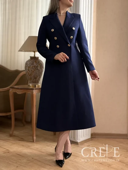 پیراهن کلوش یقه انگلیسی 6 دکمه