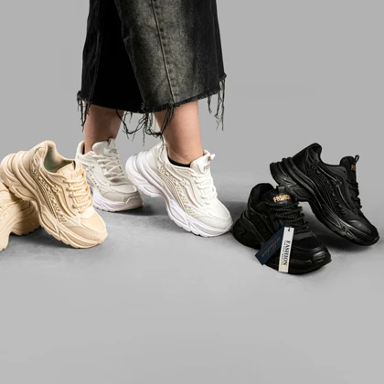 کتانی اسپرت زنانه مدل فشیون راحتی رنگ سفید کد 053745