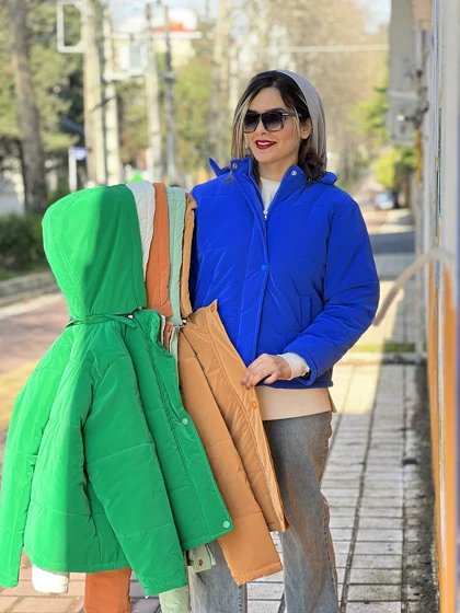 کاپشن کلاهدار ناز