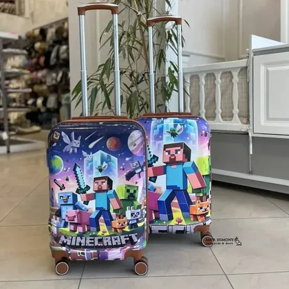 چمدان مسافرتی بچگانه طرح ماینکرافت