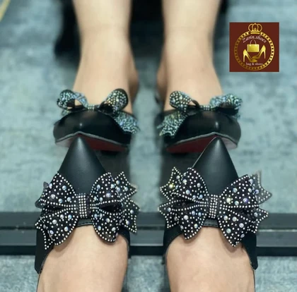 کفش صندل تلقی مجلسی زنانه پاپیون