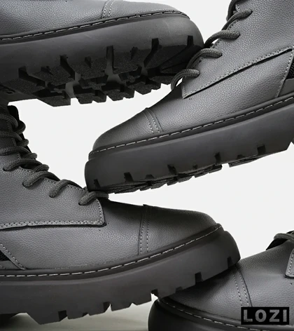 نیم بوت چرمی مردانه طوسی Timberland
