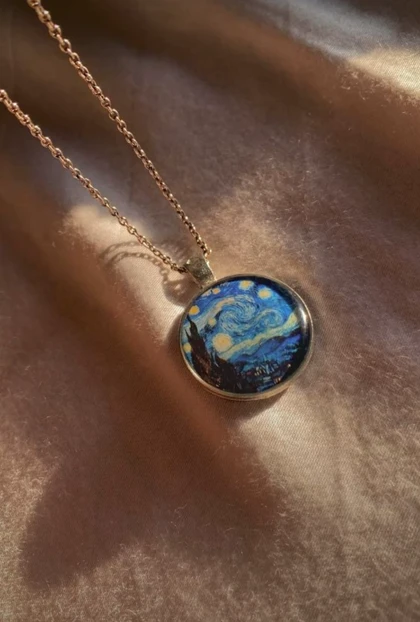 گردنبند دخترانه و پسرانه شبهای پرستاره ونگوگ