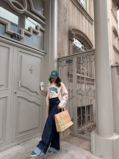 ترنچ کت استخوانی Stradivarius 221