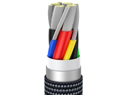 کابل سوپر فست شارژ دوسر تایپ‌سی 1.2 متری 100 وات بیسوس Baseus Type C to Type C fast charging cable 100W CAJY000601