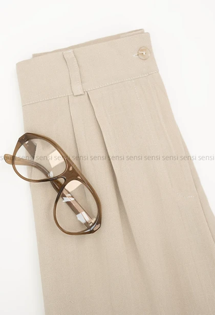 شلوار لینن دوپیله کد1005724