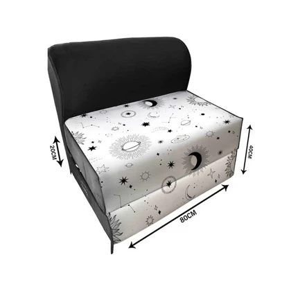 کاناپه تخت شو یک نفره فانتزی ماه و ستاره مدل M1167