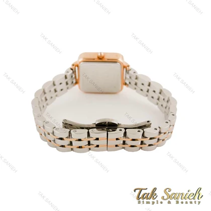 ساعت دنیل ولینگتون زنانه مربعی دورنگ رزگلد صفحه سبز DW-4479-L