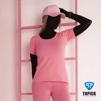 تیشرت ضد تعریق مودال زنانه صورتی