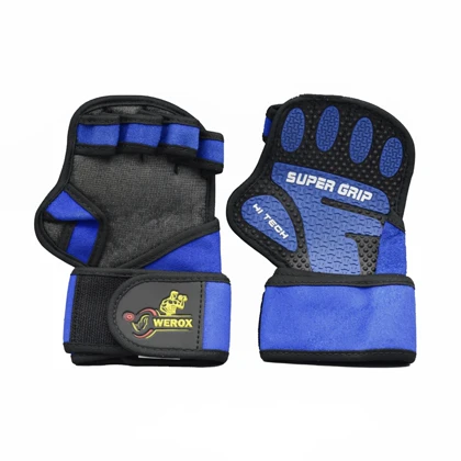 دستکش و محافظ کف دست بدنسازی ویراکس مدل AZS-404H1281 آبی بسته دو عددی