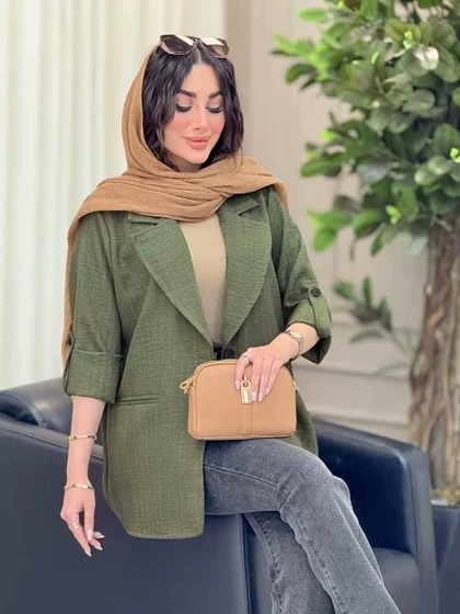 مانتو دو دکمه آینور