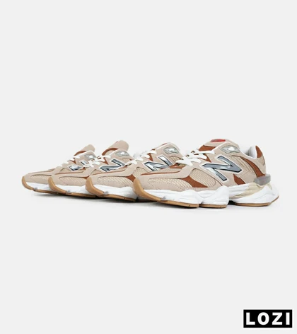 کفش کتانی مردانه و زنانه کرم قهوه ای NEW BALANCE 9060