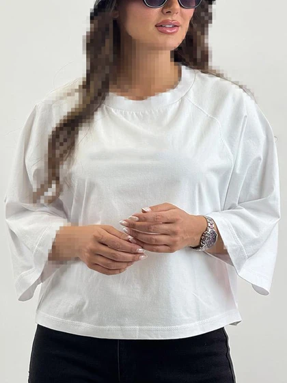 تیشرت آستین سه ربع 6533 zara