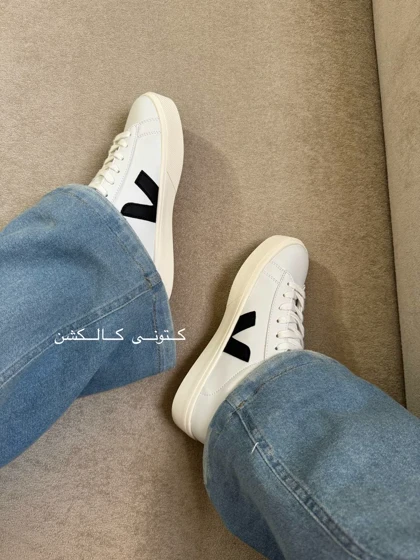 کتانی وجا کامپو سفید مشکی Veja Campo white Black