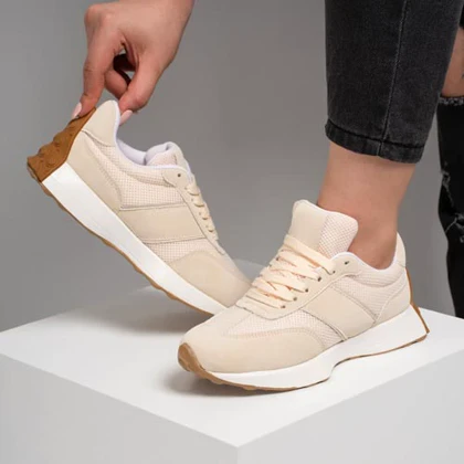 کفش و کتانی زنانه مدل نیوبالانس NEWBALANCE رنگ کرم