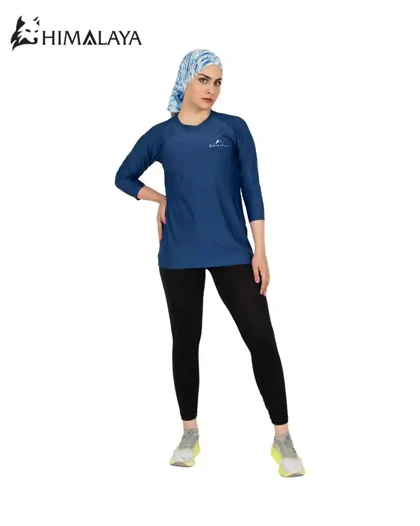 تیشرت ورزشی آستین سه ربع زنانه CW35 هیمالیا