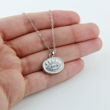 گردنبند دخترانه مدل چشم بیضی