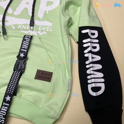 ست هودی و شلوار دخترانه مدل RAP (لشی)