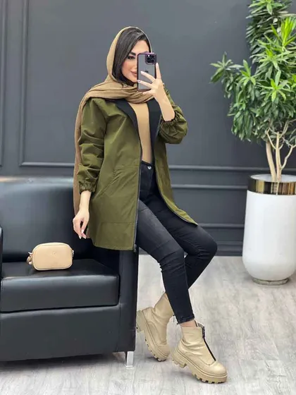 بارانی دورو کمر دار
