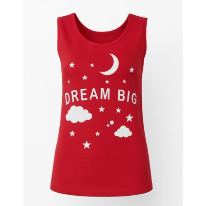 تاپ زنانه ویسکوز طرح ماه و ستاره