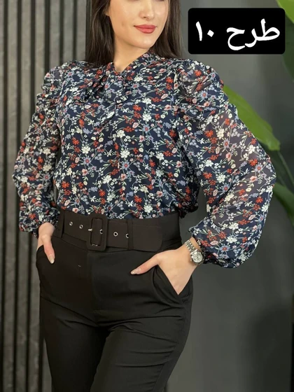 شومیز آستین پف کد 1767