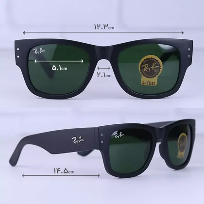 عینک آفتابی ری بن شیشه سبز فریم مربع RB 4164/2