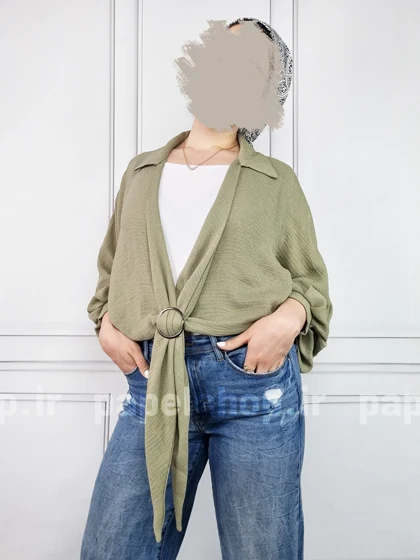 شومیز جلو گره‌ای کنفی