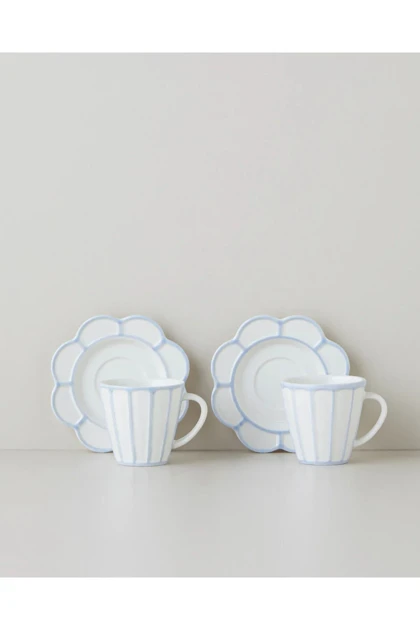 سرویس فنجان قهوه دو نفره English Home مدل Soft Cloud استون‌ور