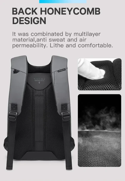 کوله پشتی اورجینال بنج مدل BANGE - BG22188 + قفل ضد سرقت