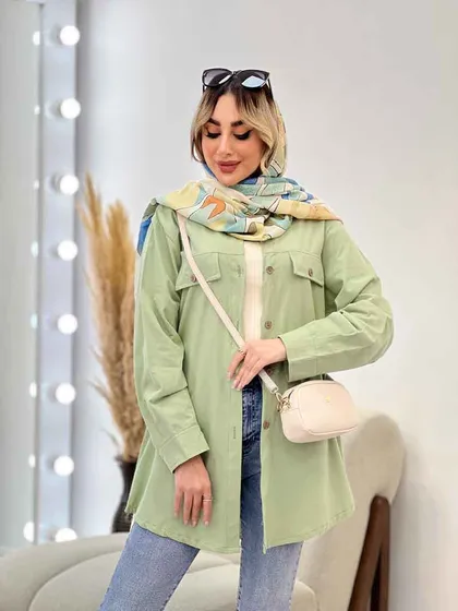 مانتو جیب نما بغل زیپ
