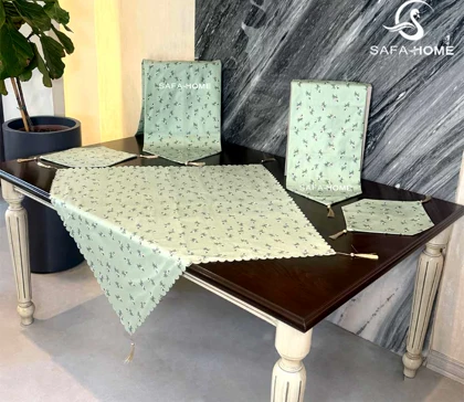 ست رومیزی مخمل شانل طرح بهار 5 تکه