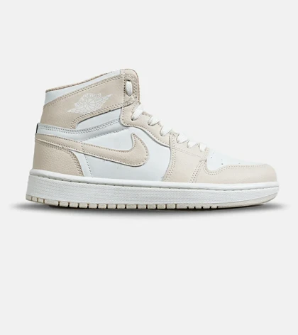 کفش کتانی ساق‌دار مردانه و زنانه سفید کرم NIKE jordan 1 مدل 8039