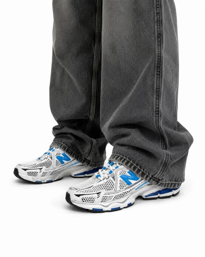 کفش کتانی مردانه مدل نیوبالانس سفید آبی New BALANCE 740