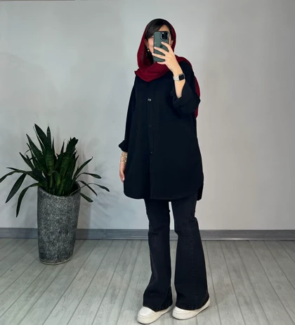 مانتو کتان کاغذی کارن