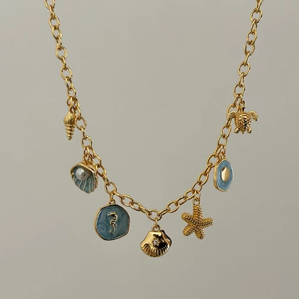 نیم ست دستبند گردنبند آویزدار کد 768