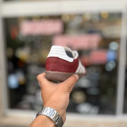 کتانی آدیداس سامبا زرشکی سفید کد 6522
